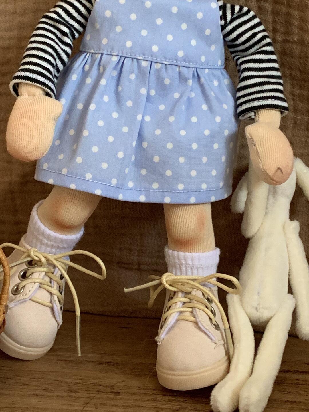 blue skirt doll