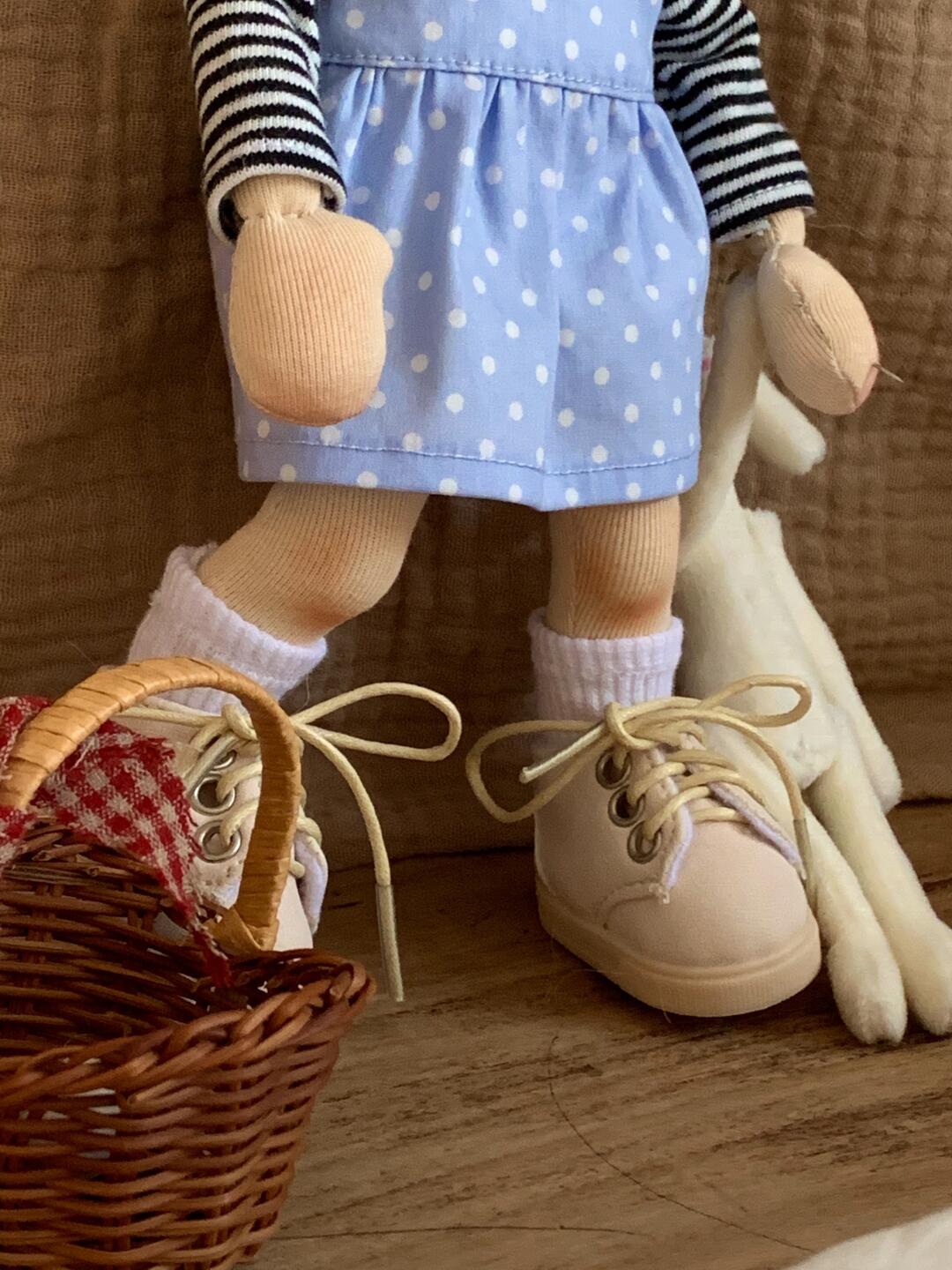 blue skirt doll