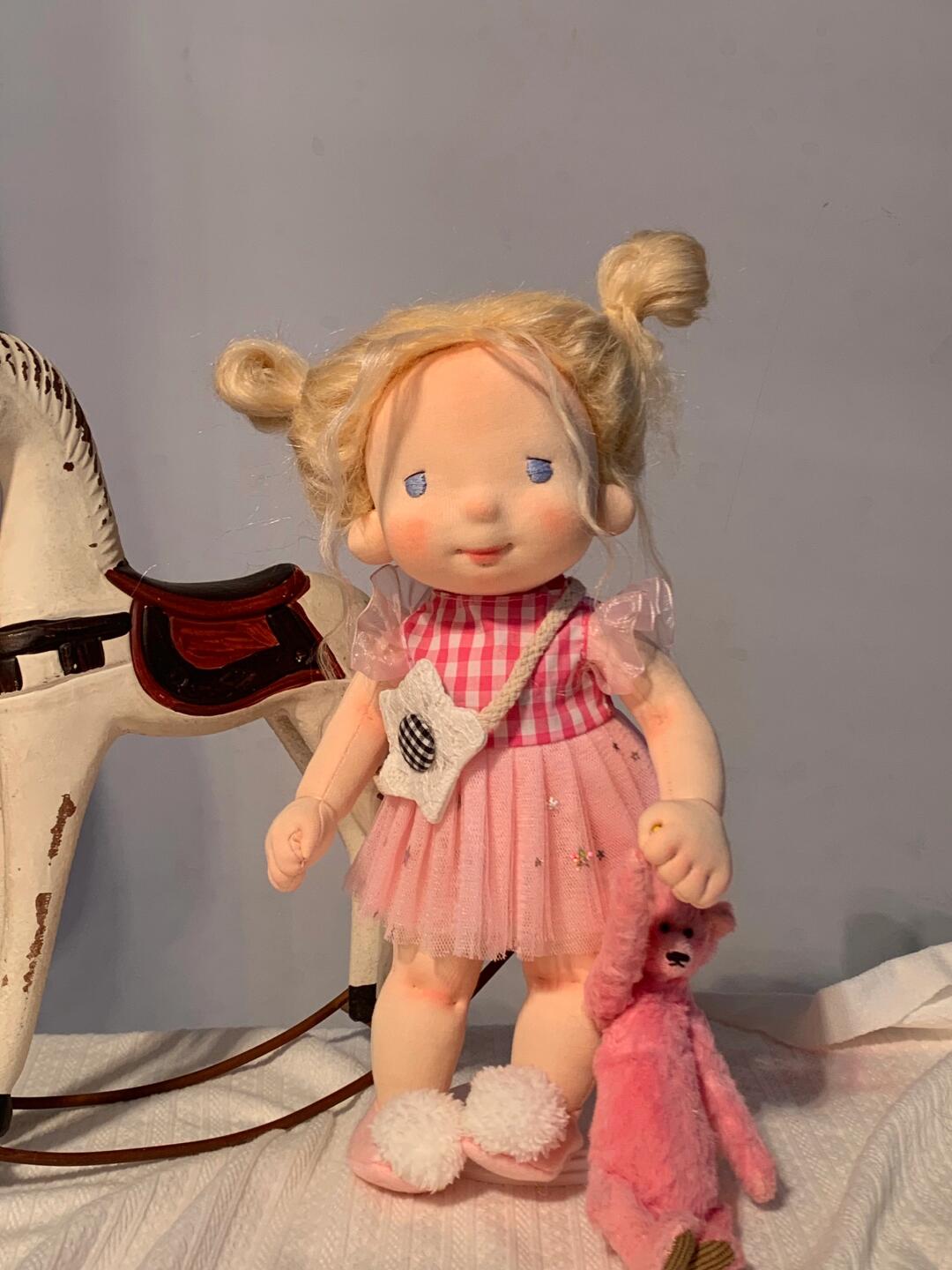 Waldorf doll, round face baby is the cutest