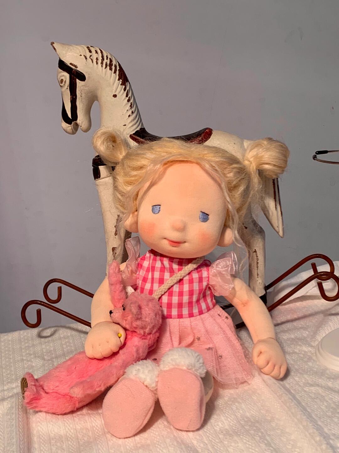 Waldorf doll, round face baby is the cutest