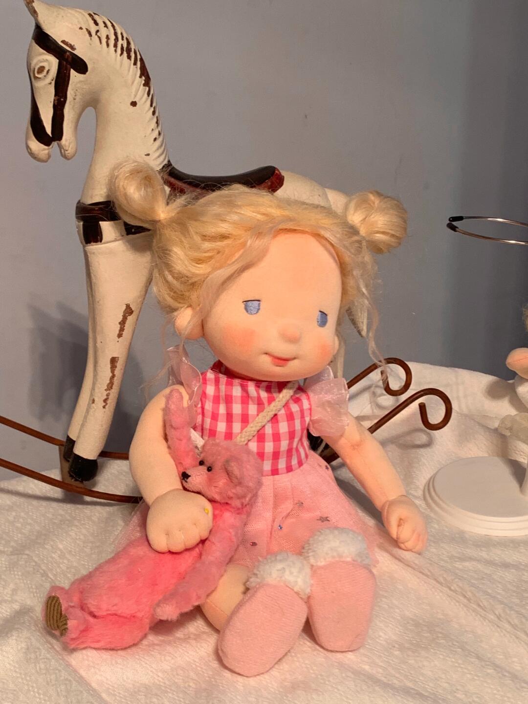 Waldorf doll, round face baby is the cutest