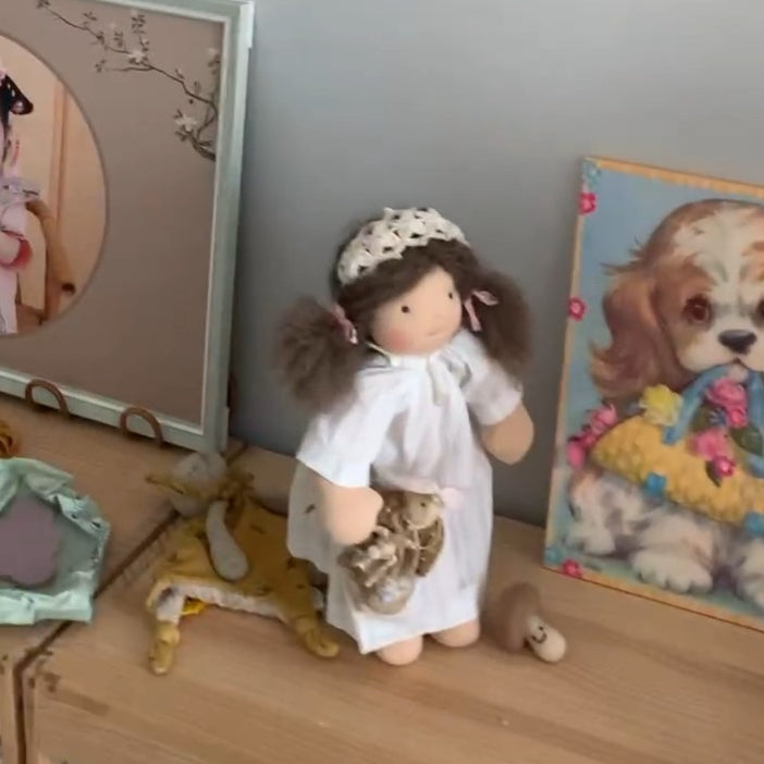 38Cm spread wool Waldorf doll