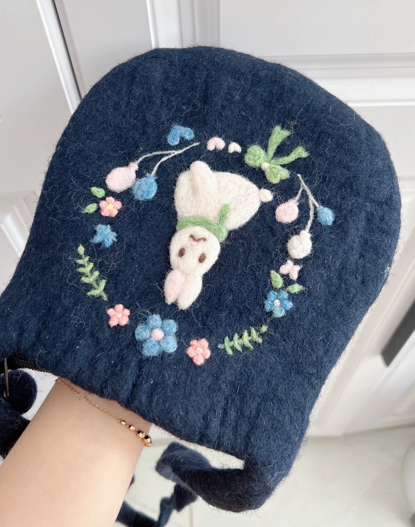 Handmade wool felt bag