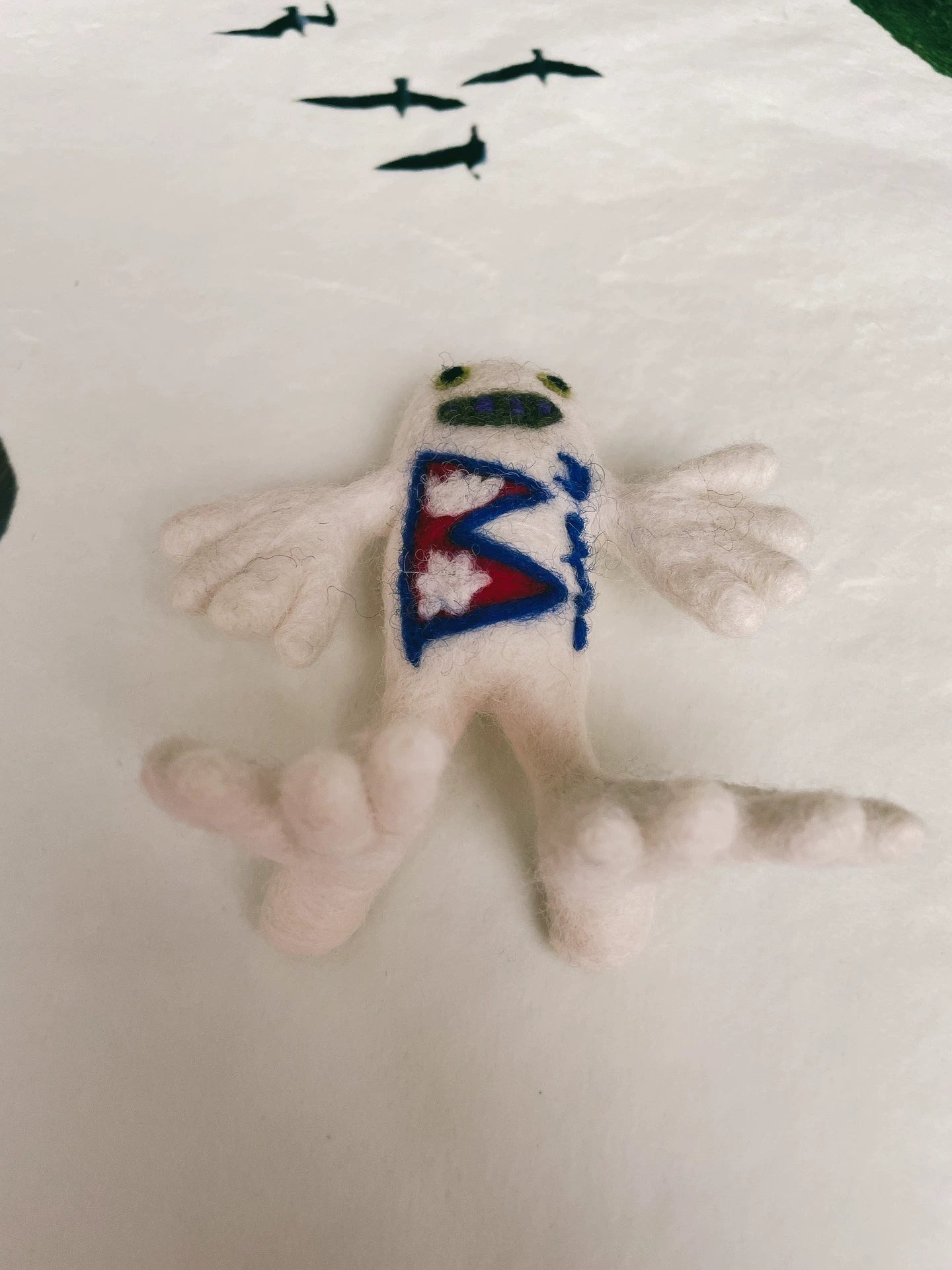 Wool felt Bigfoot ornament