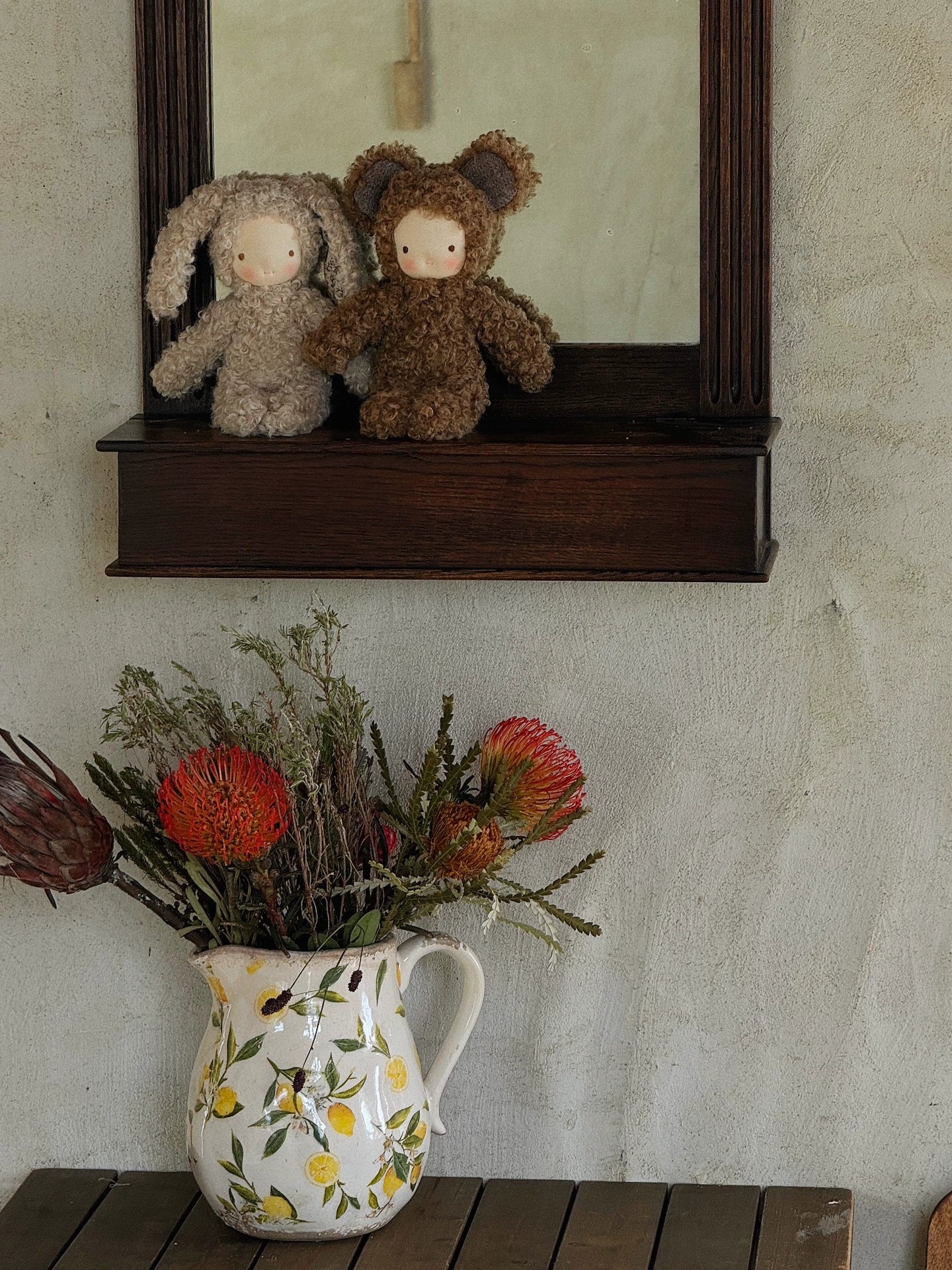 2 Waldorf handmade dolls