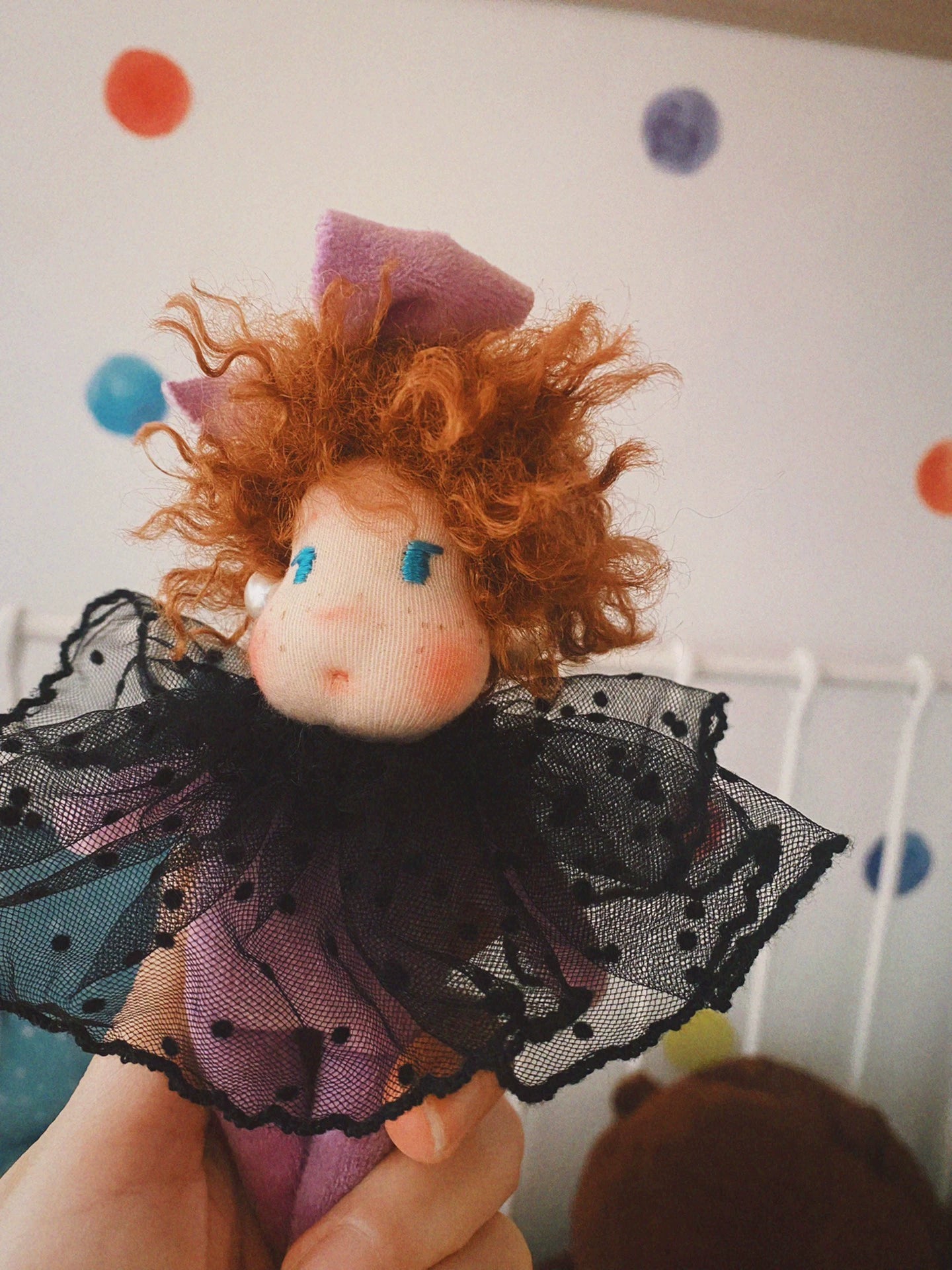 Waldorf handmade doll pendant