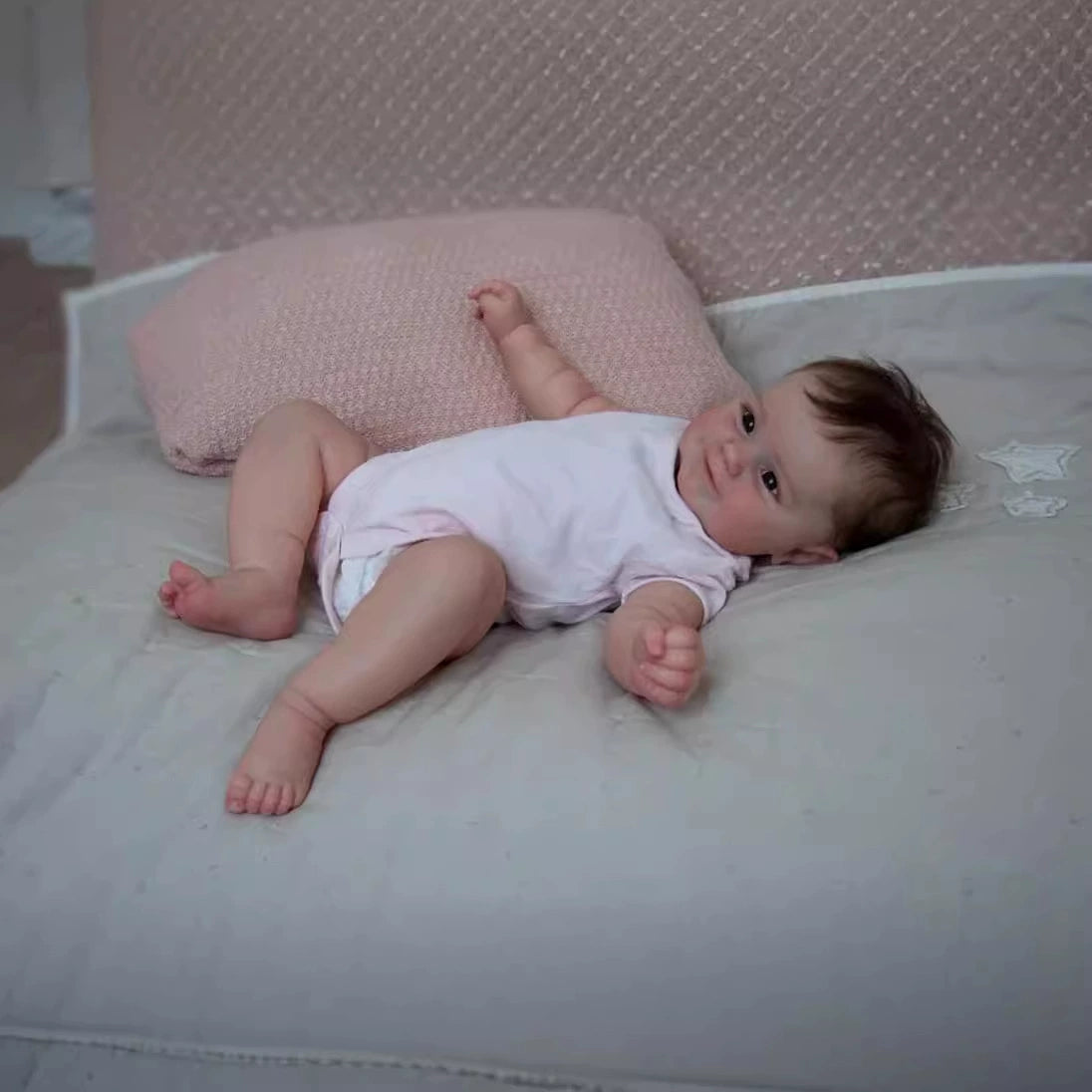 Simulation baby doll 50cm full glue can enter the water, rebirth doll baby gift to accompany
