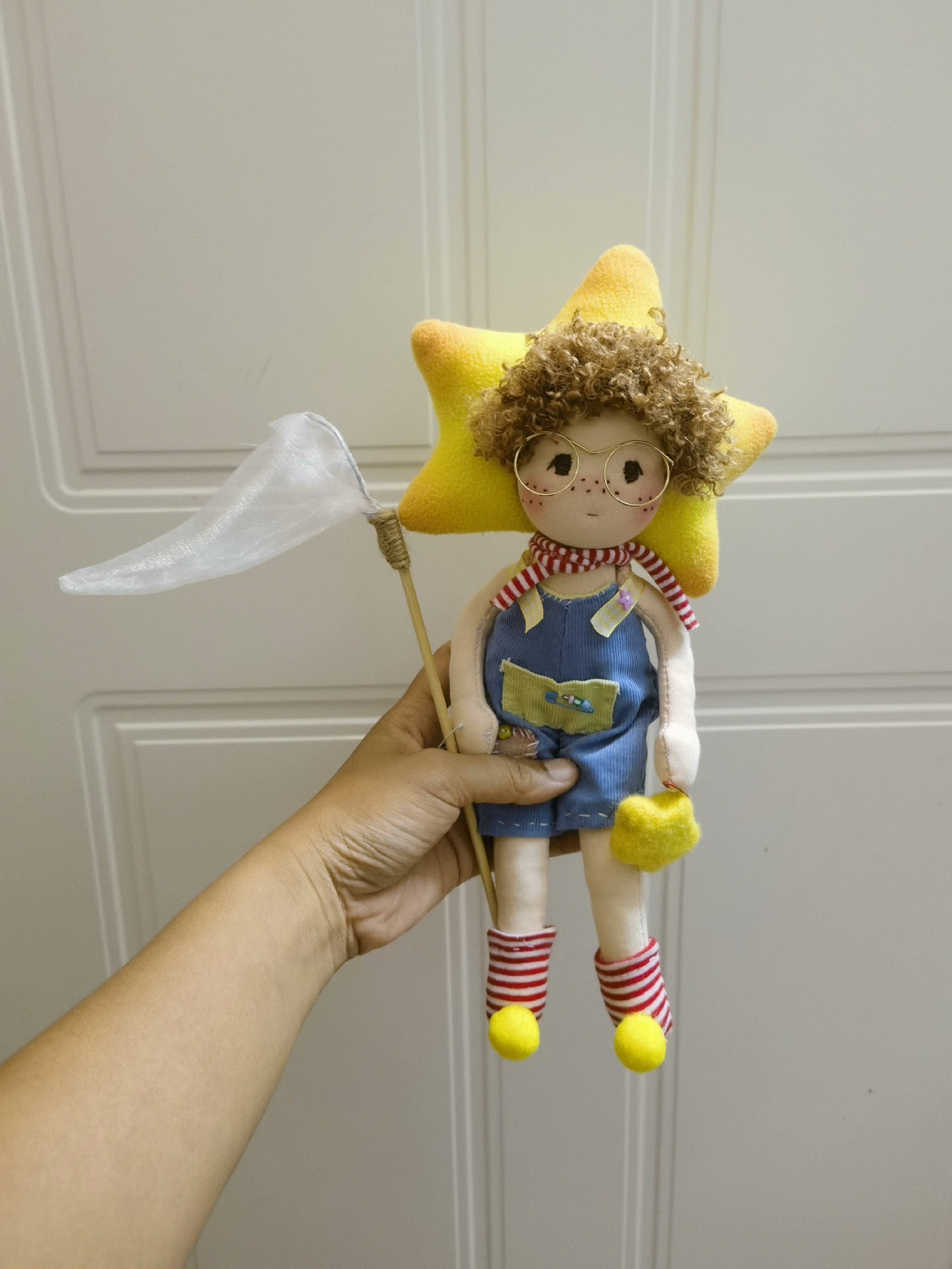 little boy picking stars