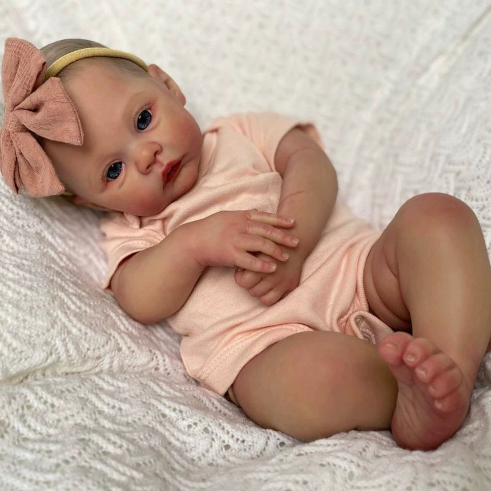 Rebirth Doll Simulation Baby Silicone 49cm Delicate 3D Painted Vein Blood Visible, New