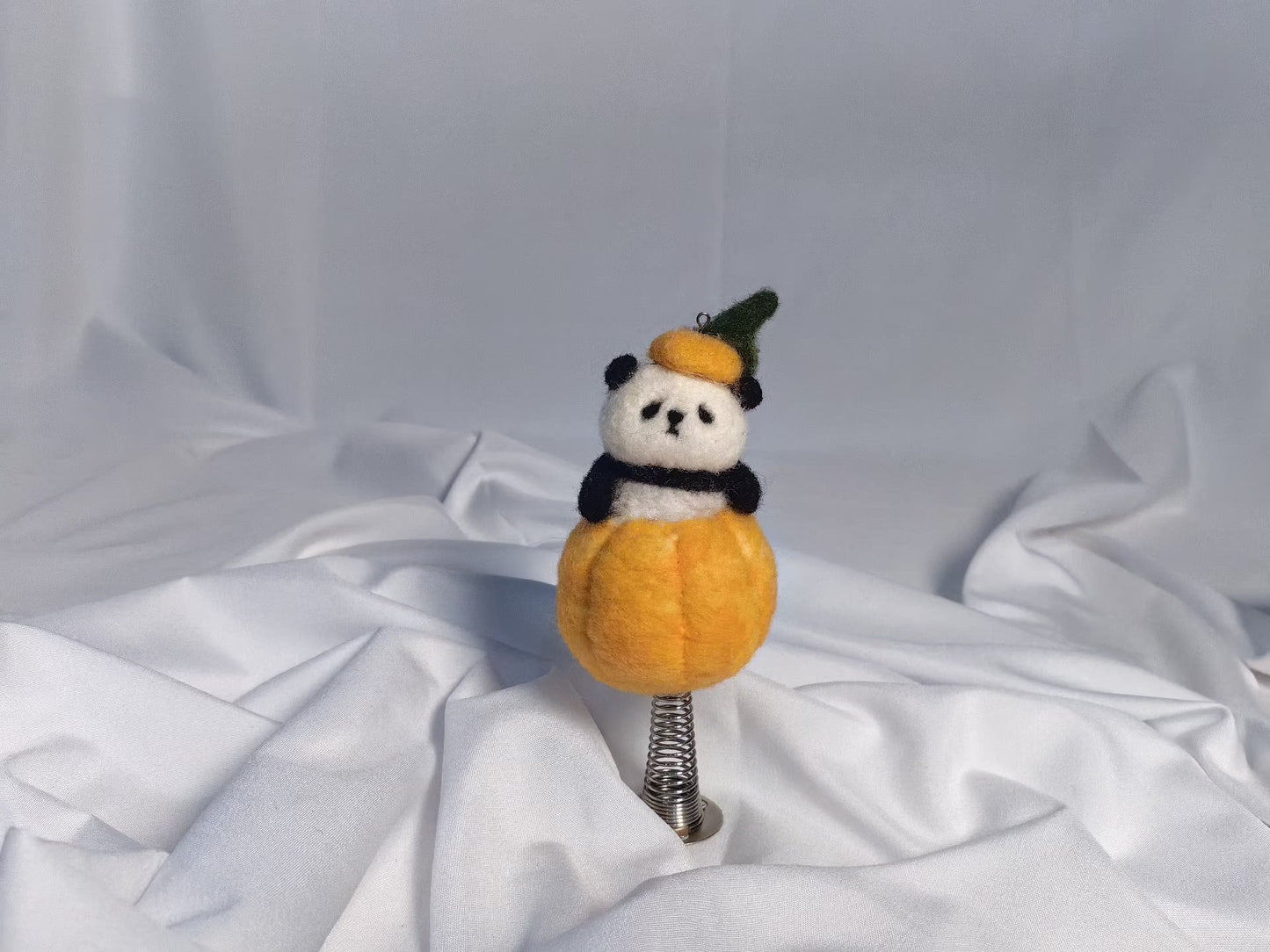 Wool felt pumpkin red panda