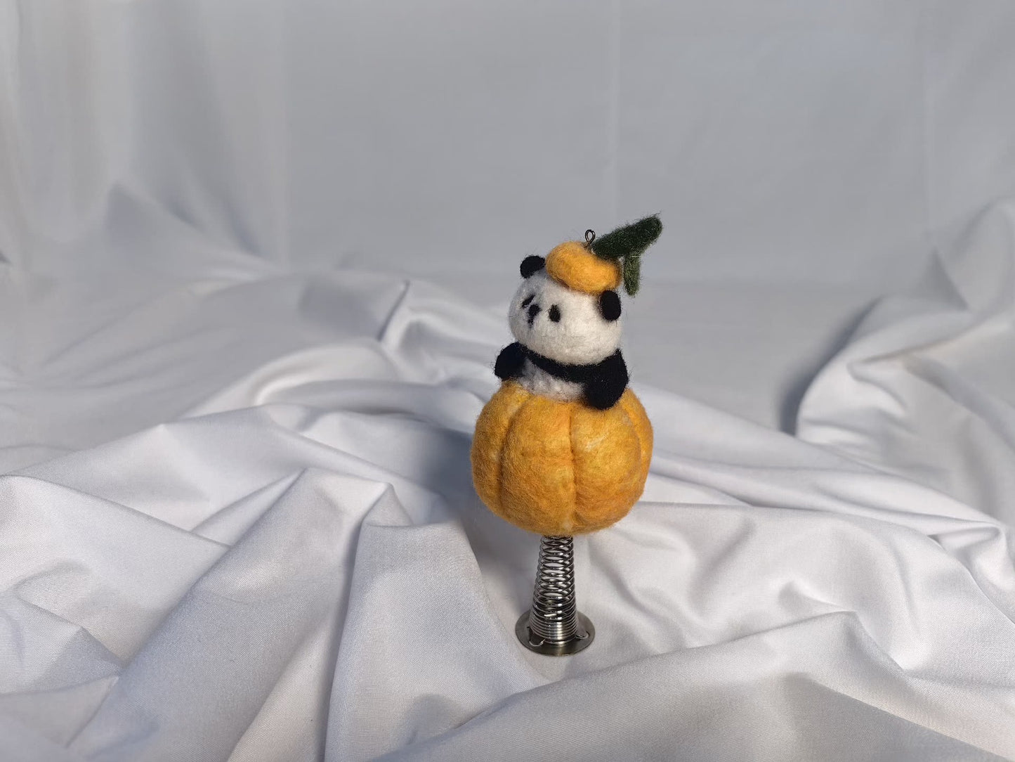Wool felt pumpkin red panda