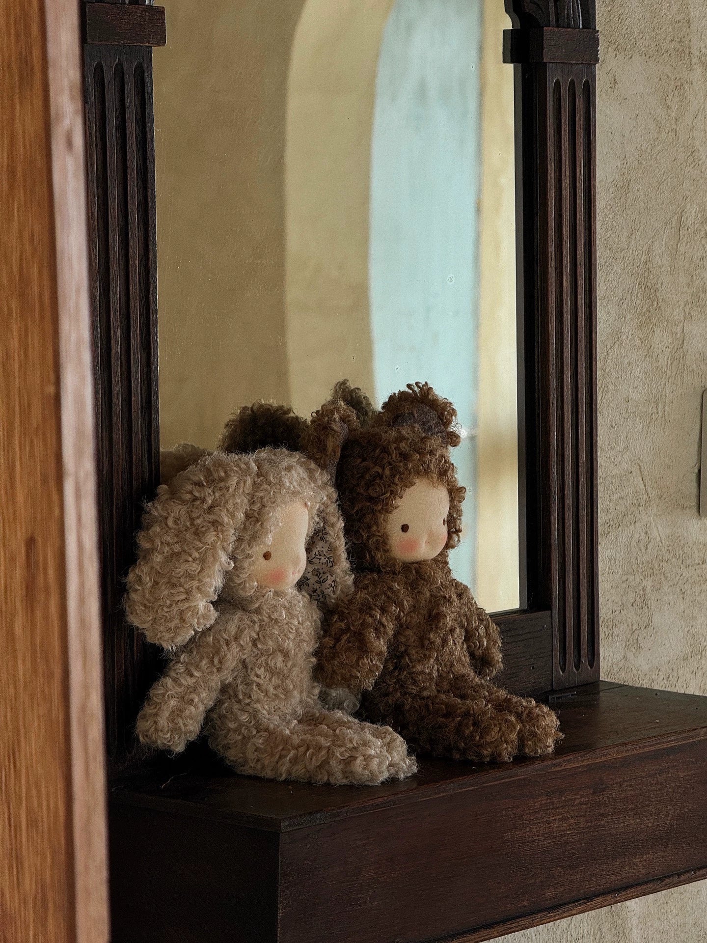2 Waldorf handmade dolls