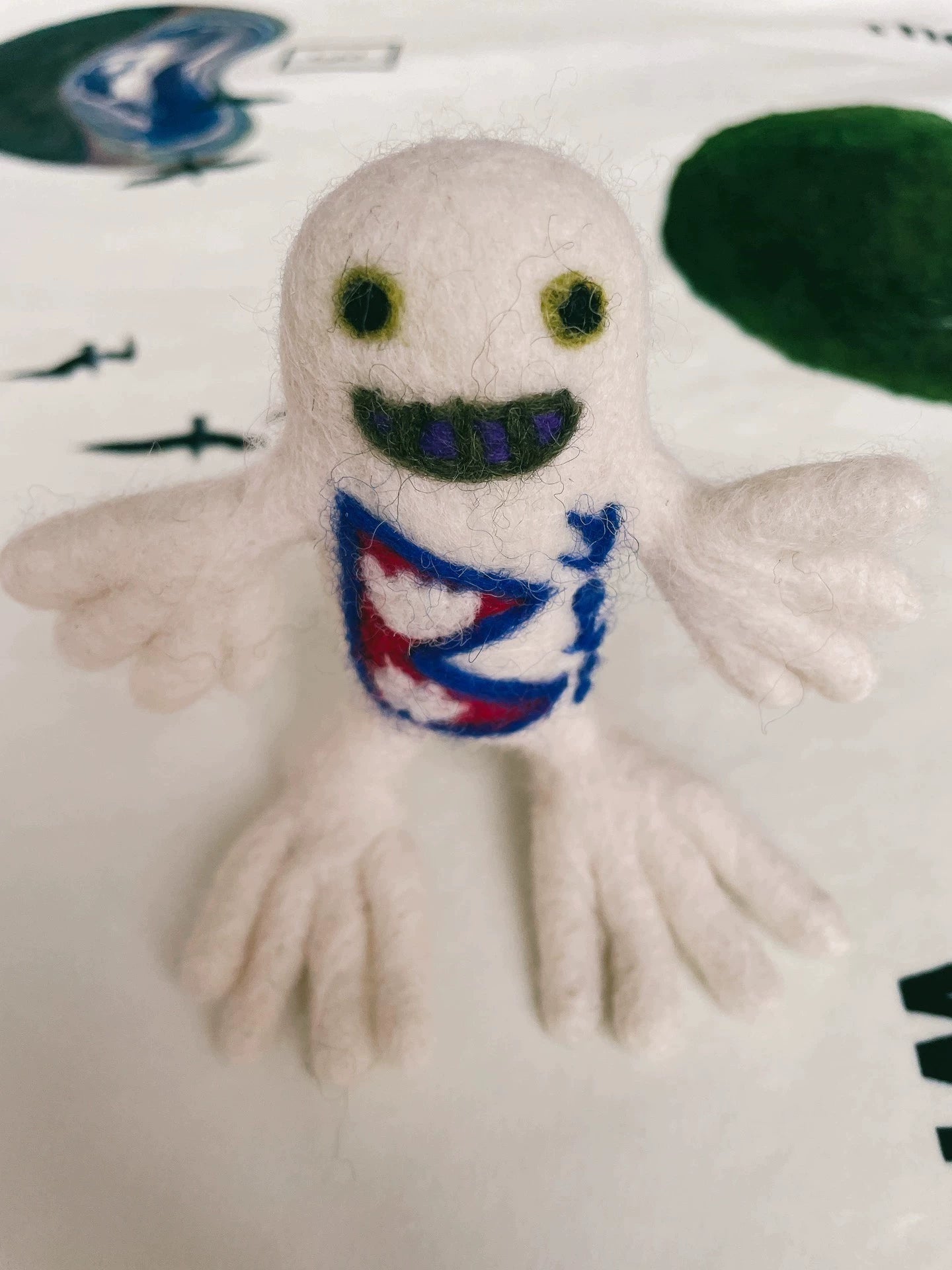 Wool felt Bigfoot ornament