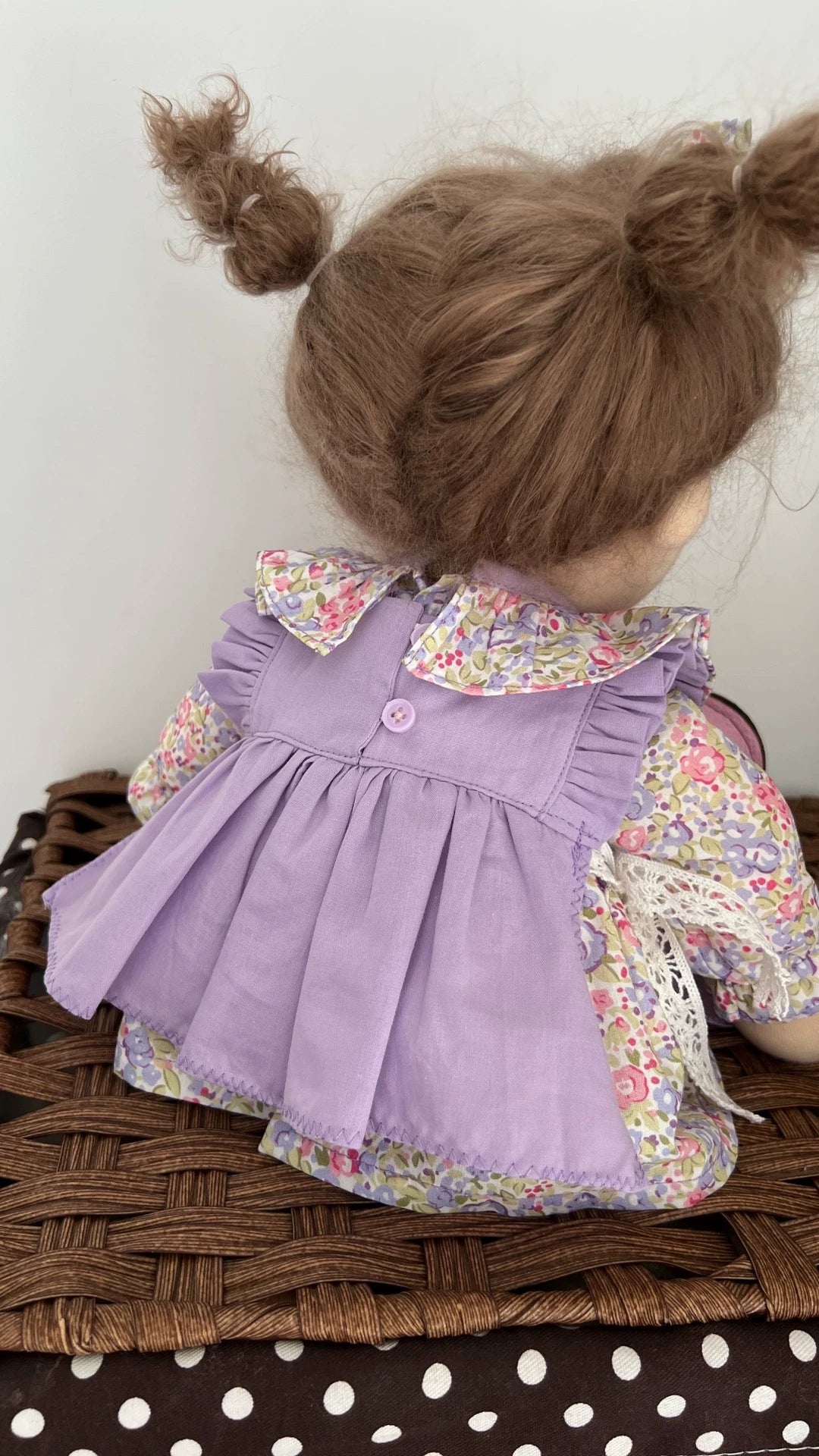 little girl in purple skirt