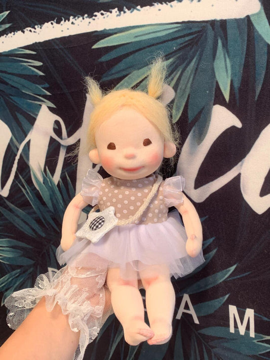 Little girl with pigtails