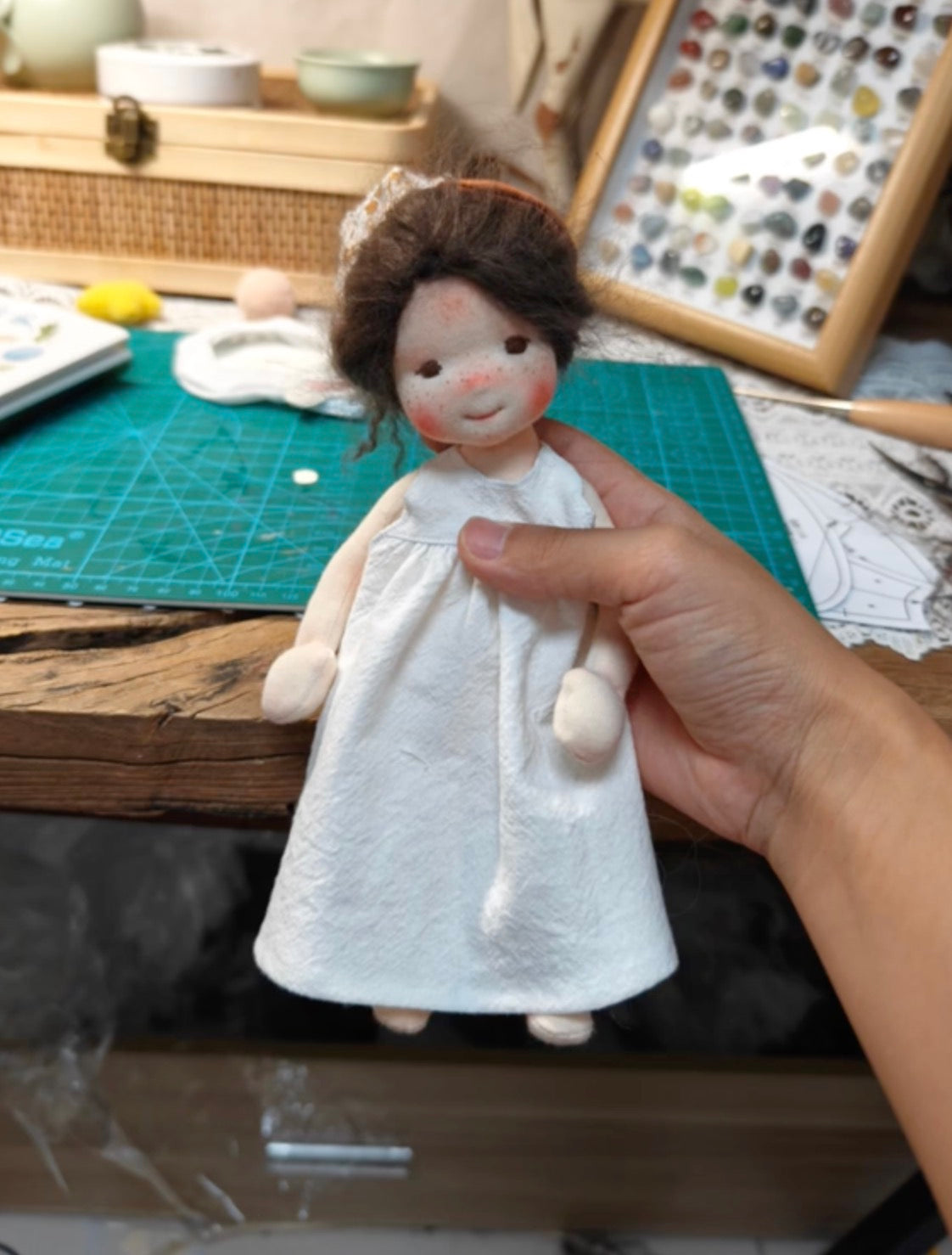 Waldorf dolls,White skirt doll