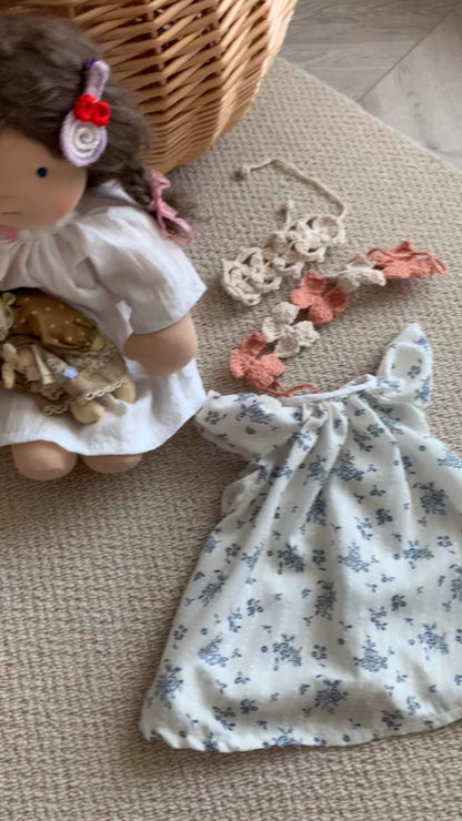 little girl in white skirt