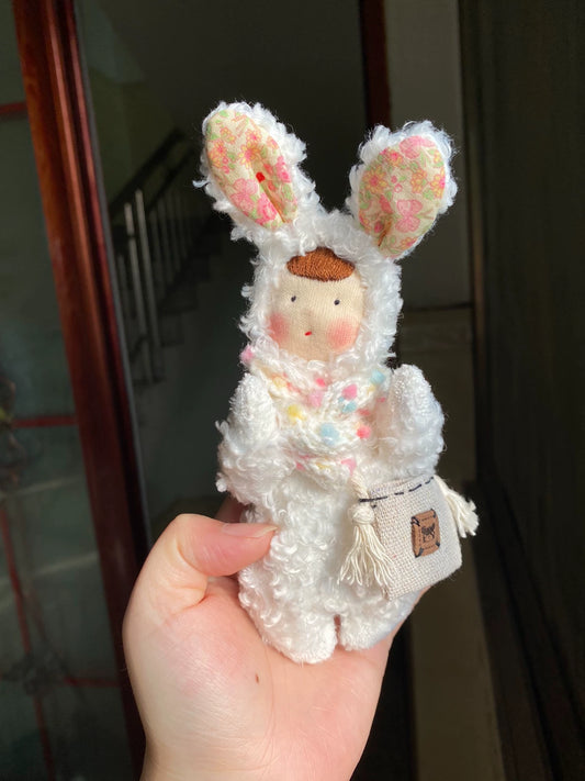 white bunny doll
