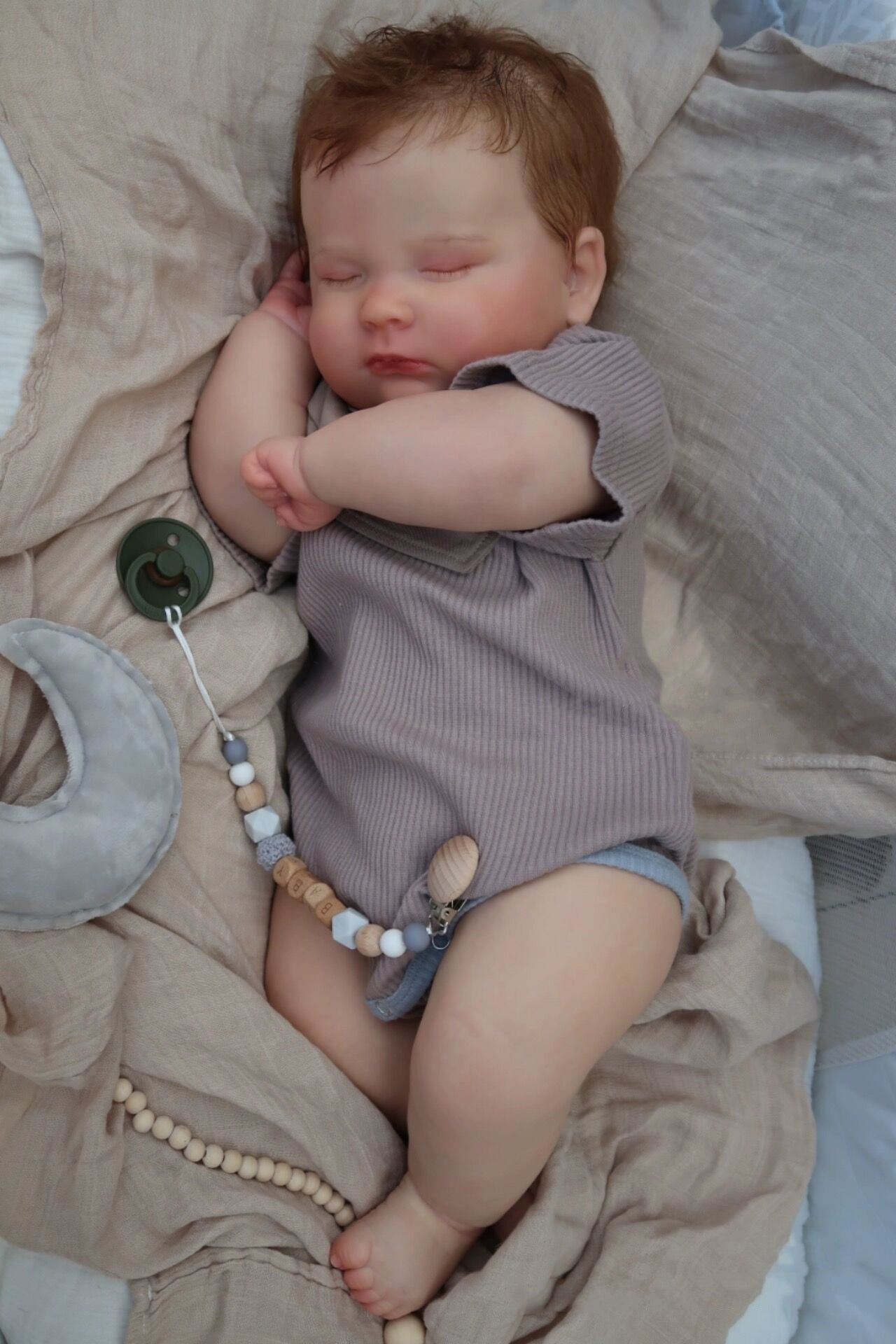 60Cm simulated baby rebirth doll soft glue handmade venous blood visible 3-6 months toy