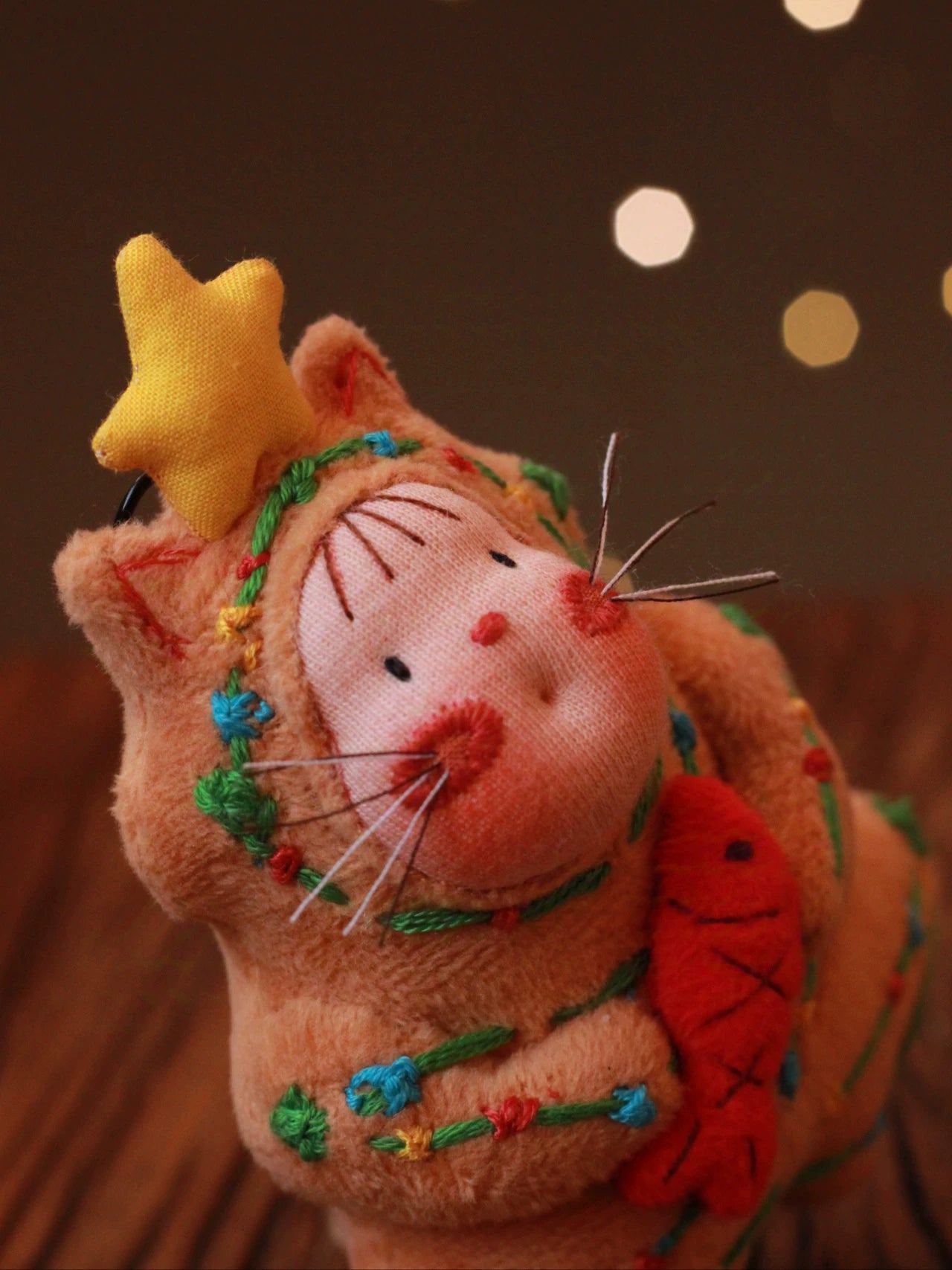Christmas tree cat