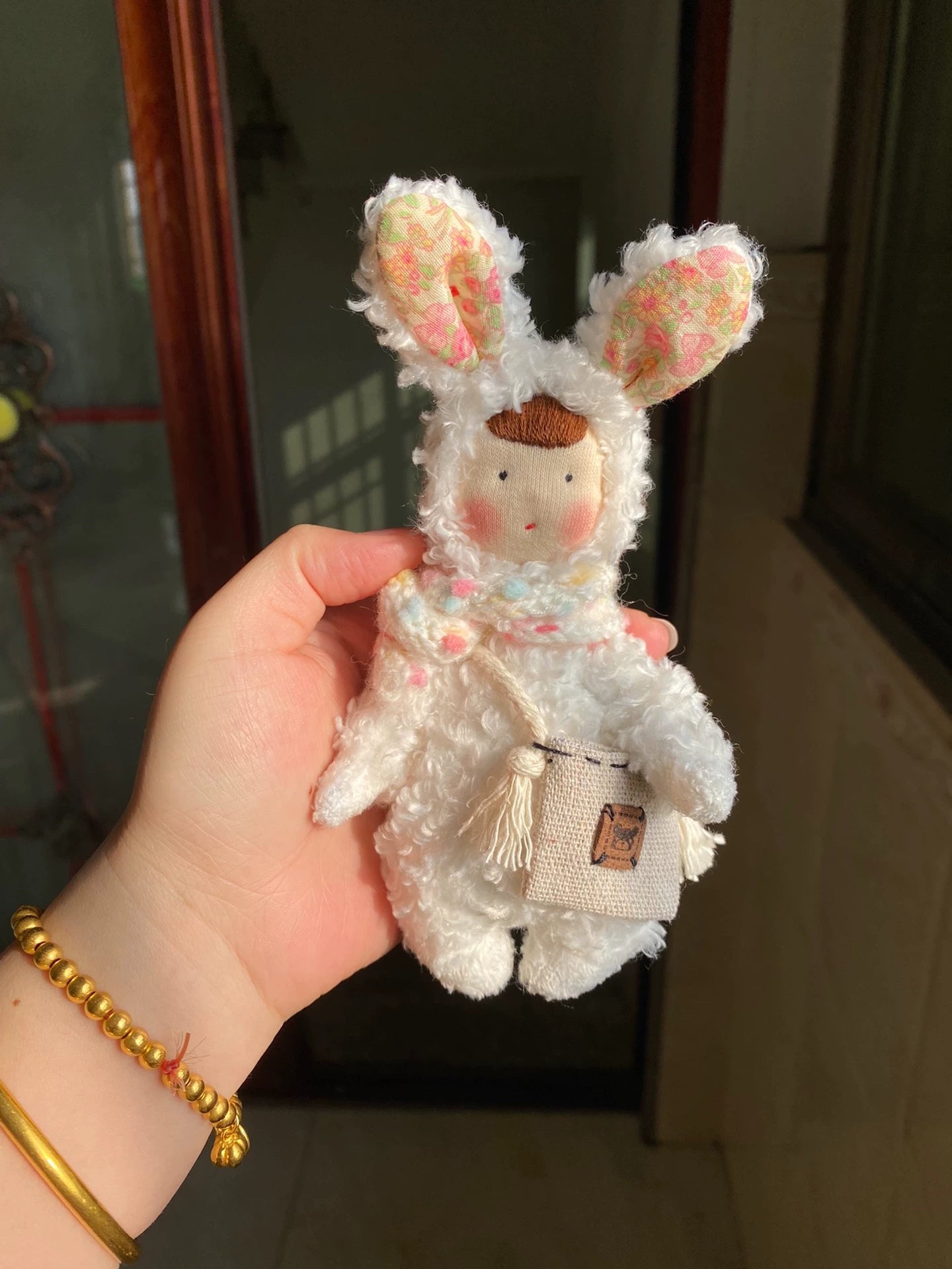 white bunny doll