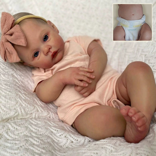 Rebirth Doll Simulation Baby Silicone 49cm Delicate 3D Painted Vein Blood Visible, New