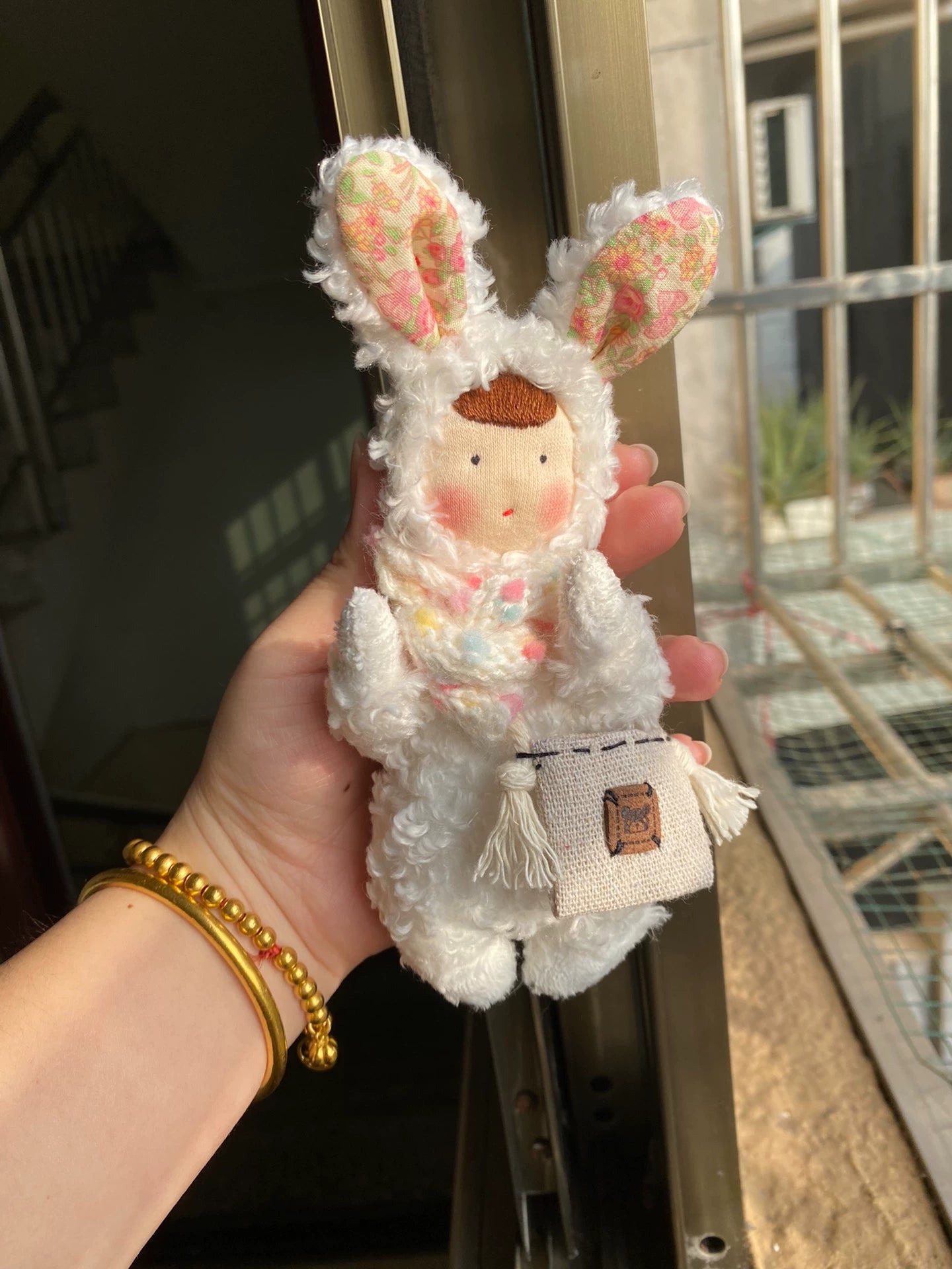 white bunny doll