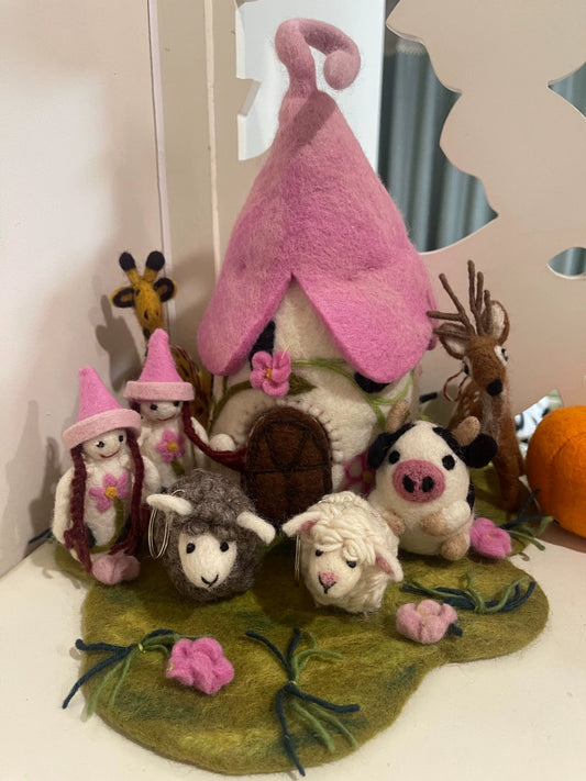 A complete set of handmade wool felt