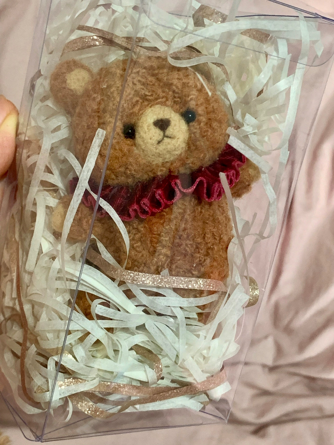 Wool felt ballet bear fat version