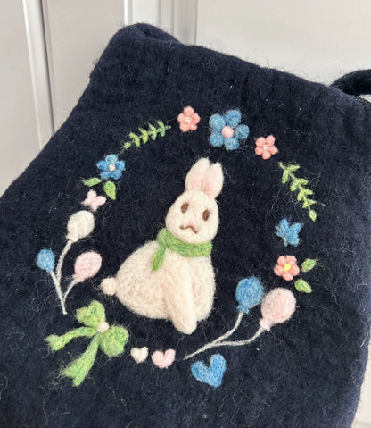 Handmade wool felt bag