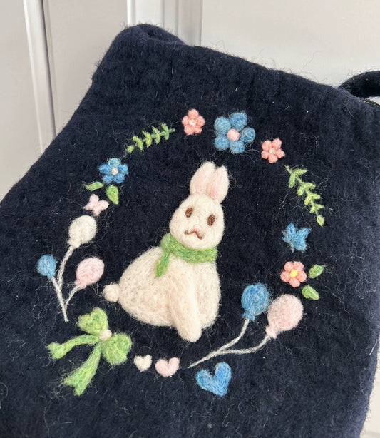 Handmade wool felt bag