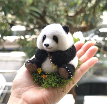 Wool felt giant panda ornament/pendant