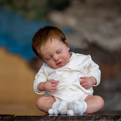 49Cm pure handmade reborn doll, cute baby 3D skin vein blood visible high-end gift