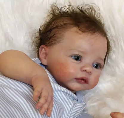 49Cm simulated baby rebirth doll, purely handmade 3D skin lifelike high-end gift