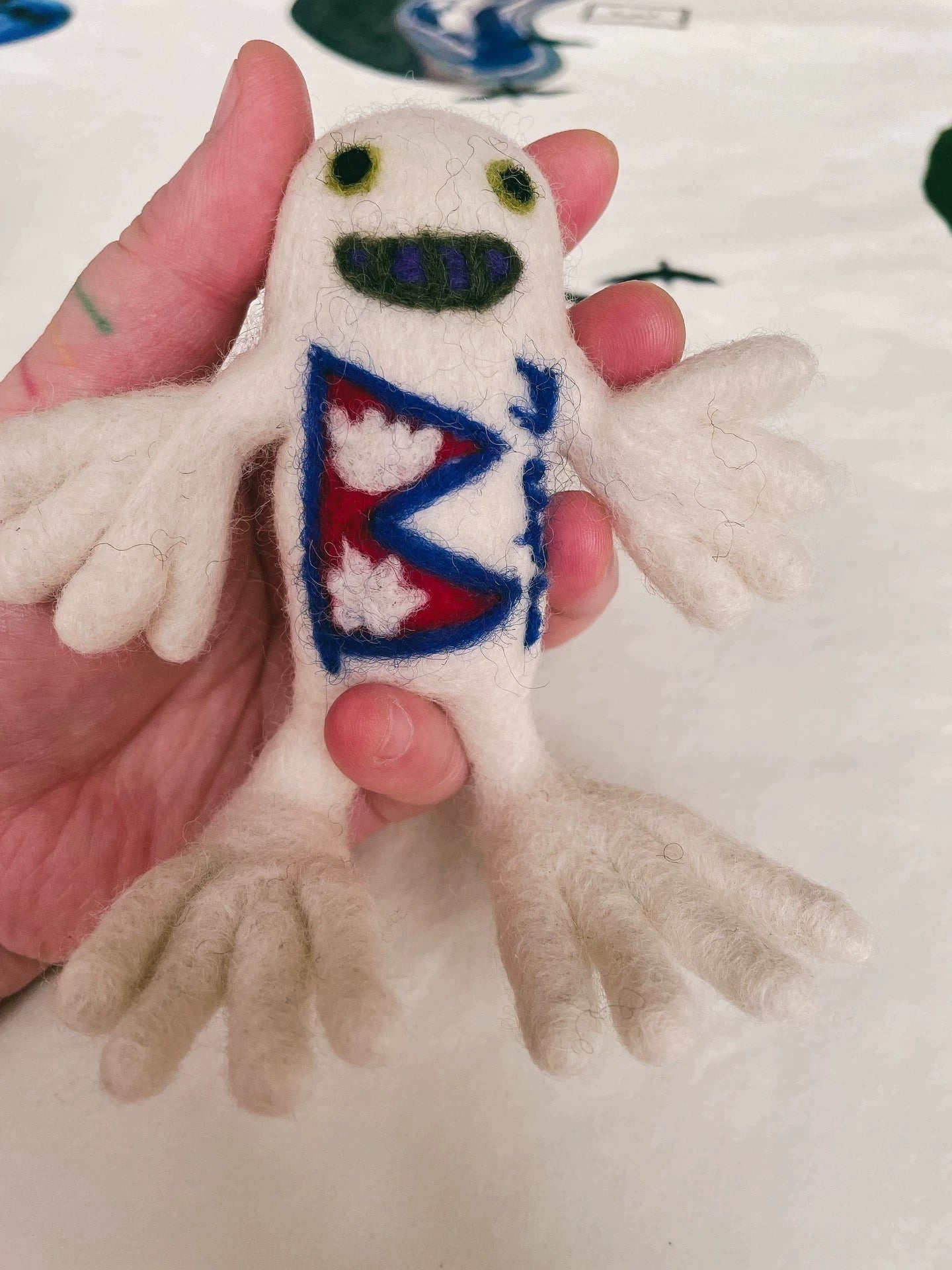 Wool felt Bigfoot ornament