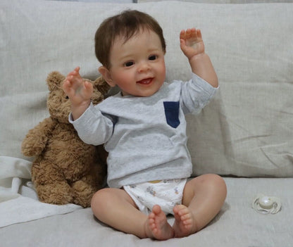 60Cm simulated baby doll baby boy, children's clothing model 3-6 months, real-life ratio