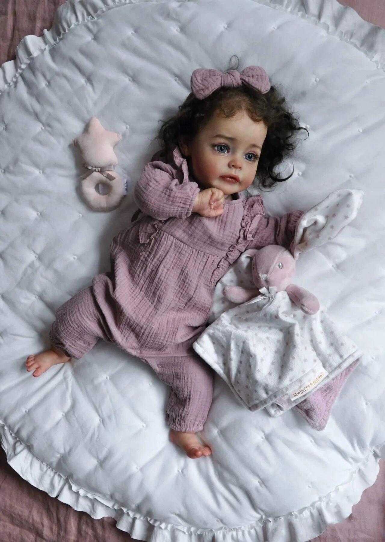 60Cm simulation doll, children's clothing model size 66, purely handmade 3D skin vein blood is visible