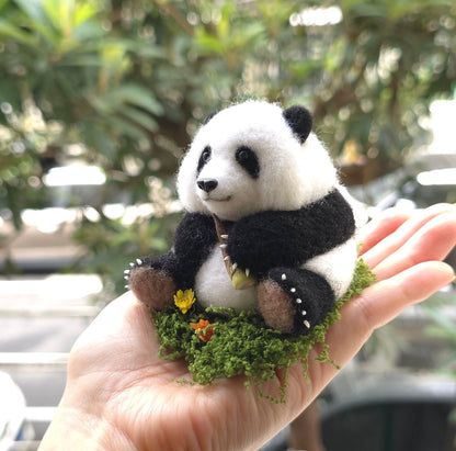 Wool felt giant panda ornament/pendant