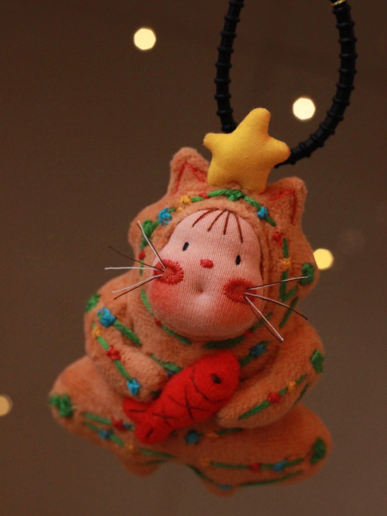 Christmas tree cat