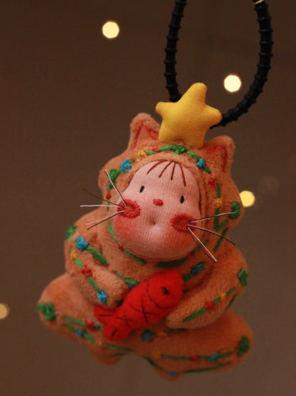 Christmas tree cat