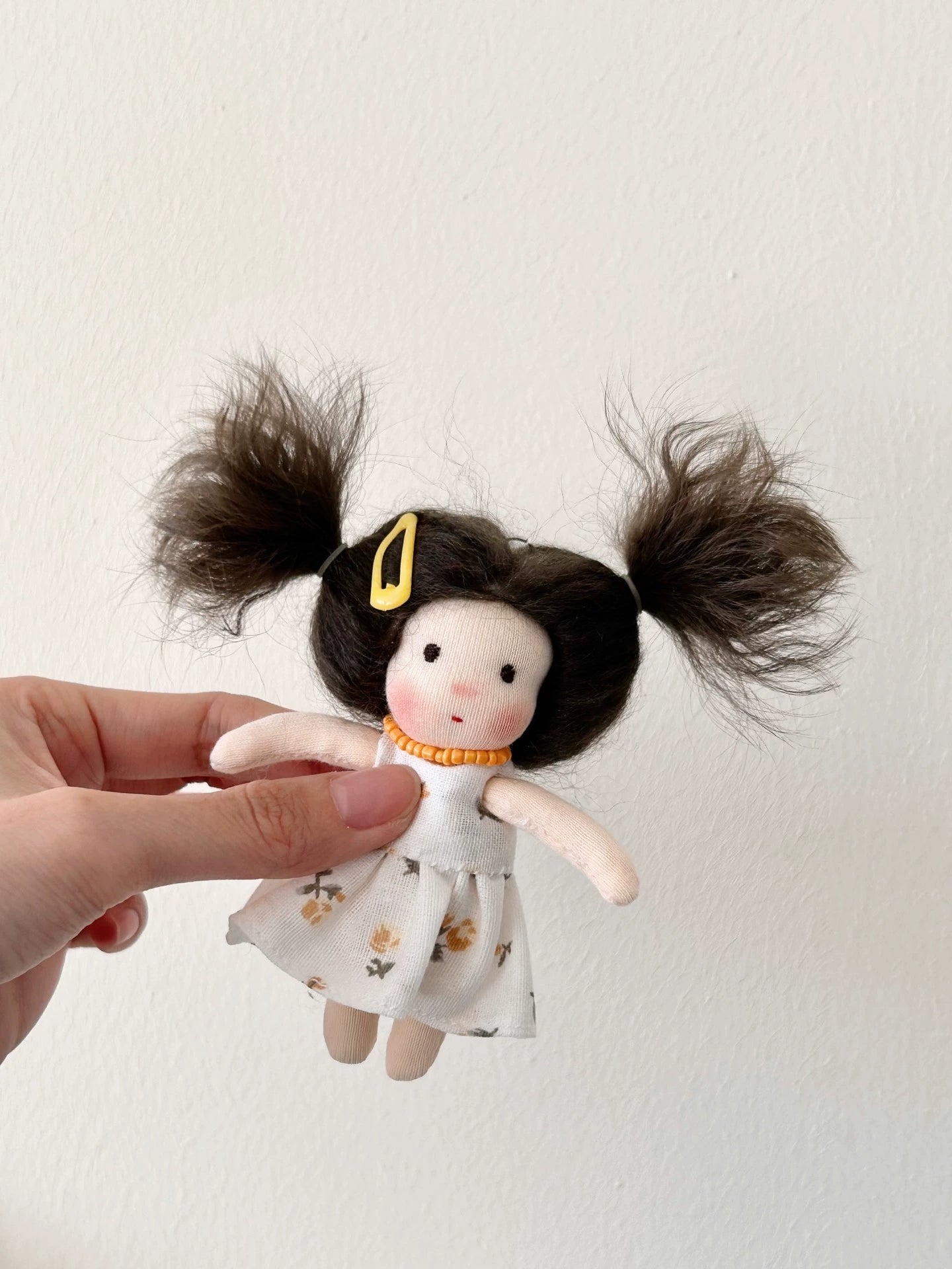 Mini doll, Waldorf doll pendant.