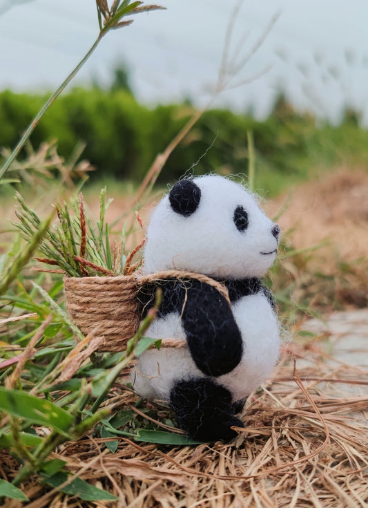 Panda wool felt finished product