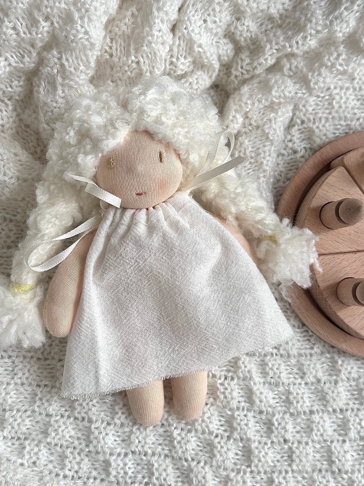 white hair doll