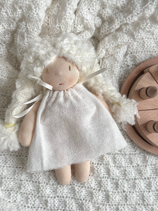 white hair doll