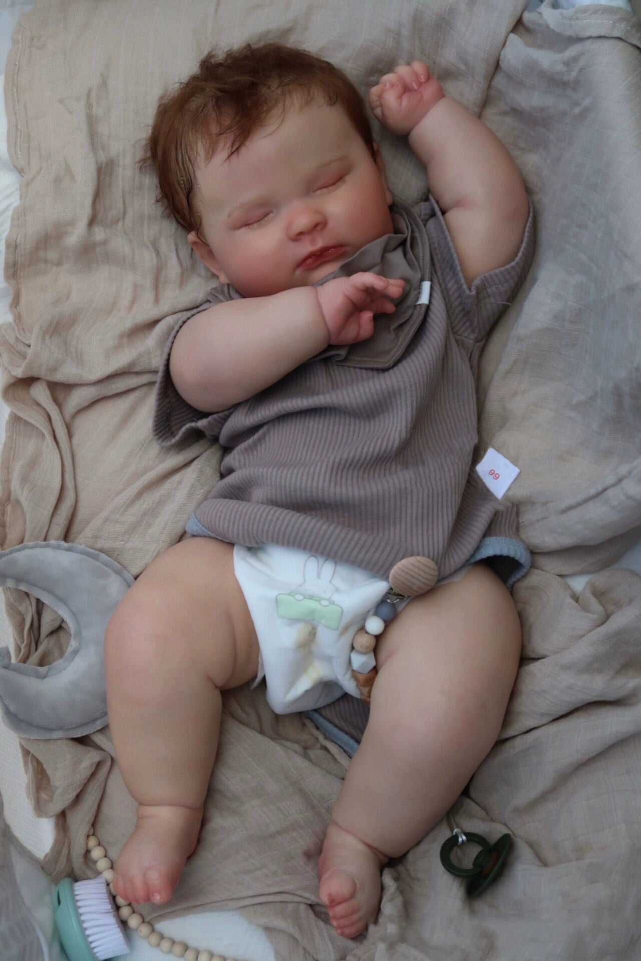 60Cm simulated baby rebirth doll soft glue handmade venous blood visible 3-6 months toy