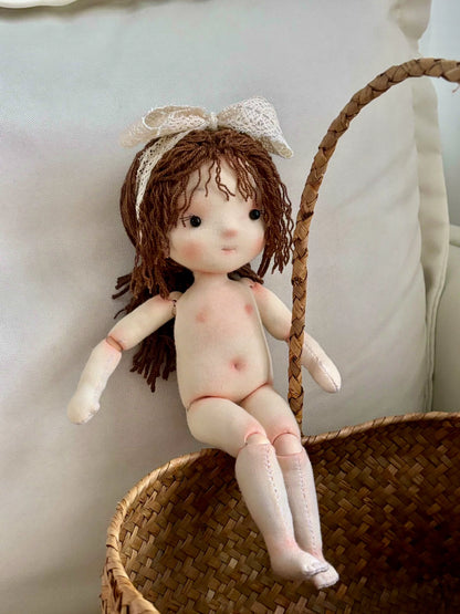 Hand-sewn doll