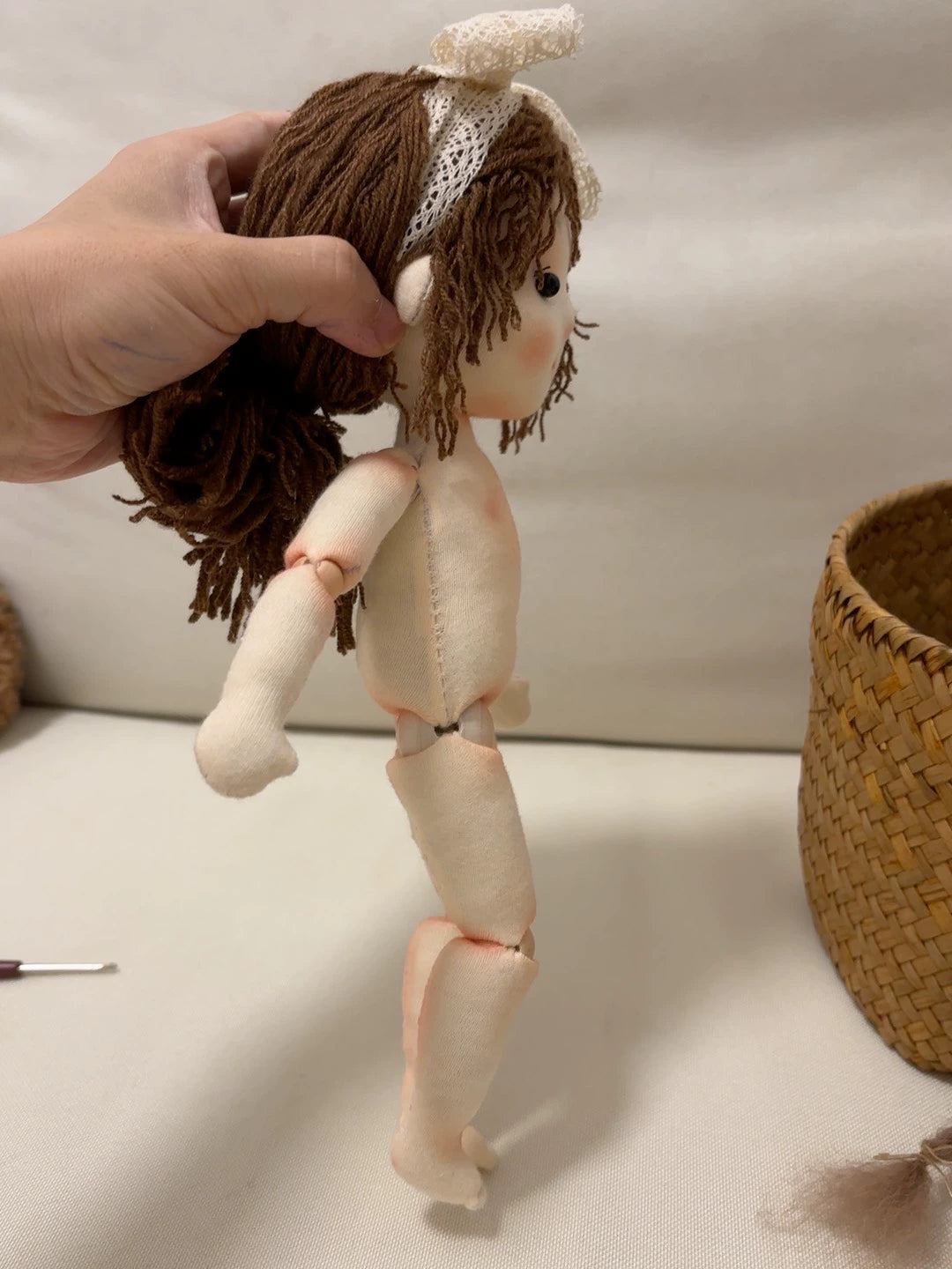 Hand-sewn doll
