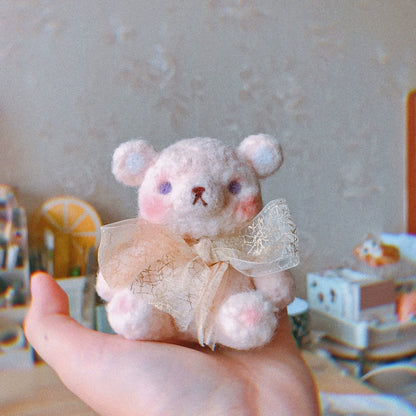 pink gold ribbon bear