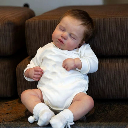 49Cm pure handmade reborn doll, cute baby 3D skin vein blood visible high-end gift