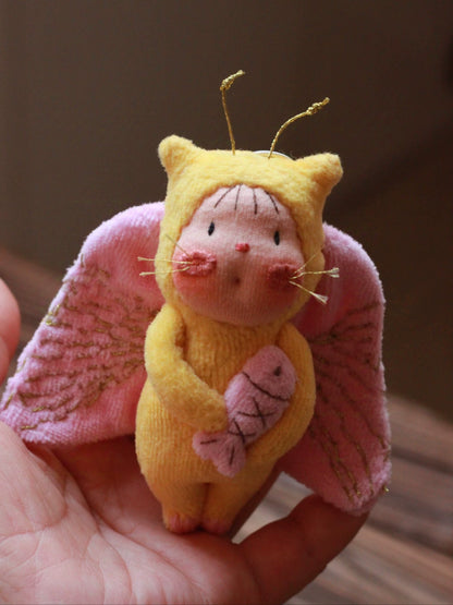Waldorf doll, cute moth